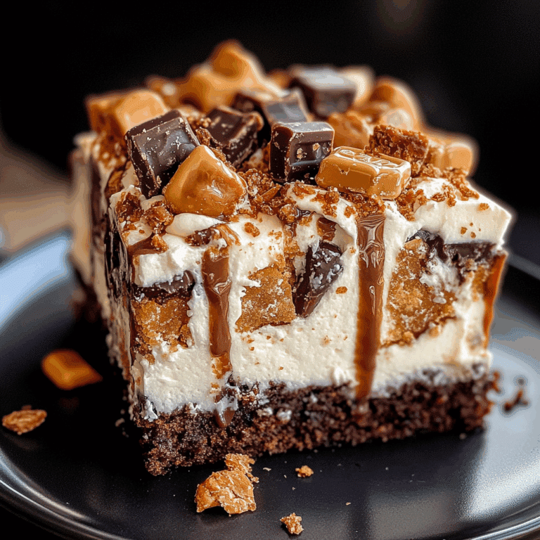 Butterfinger Candy Bar Poke Cake