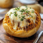 Cheesy Bread Bowl Spaghetti