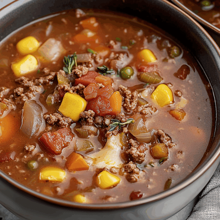 Cowboy Soup with Ground Beef