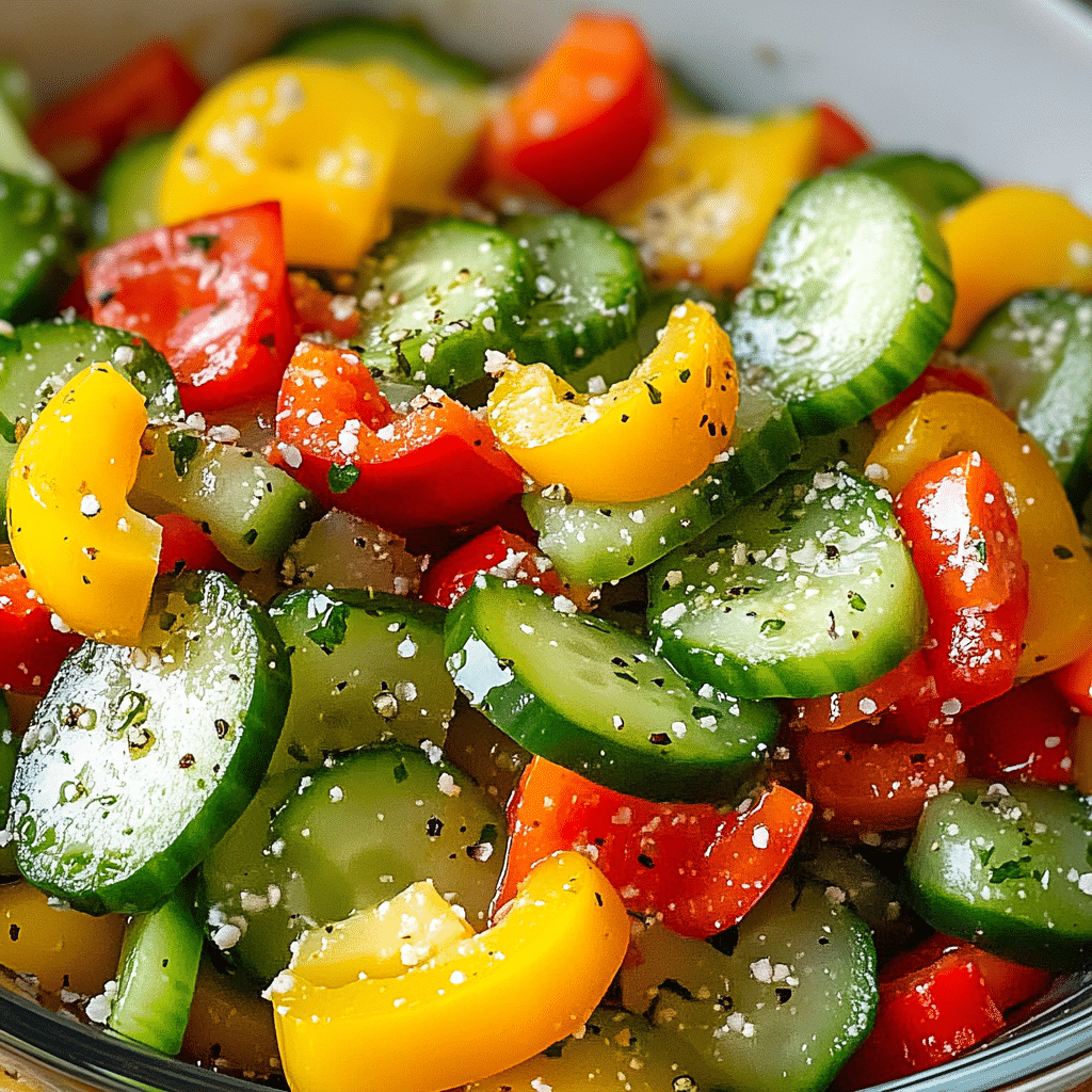 Cucumber and Bell Pepper Salad Recipe