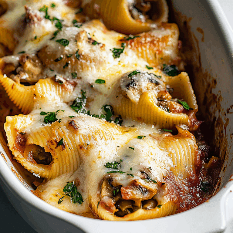 Mushroom Stuffed Pasta Shells