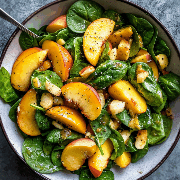 Peach Spinach Salad