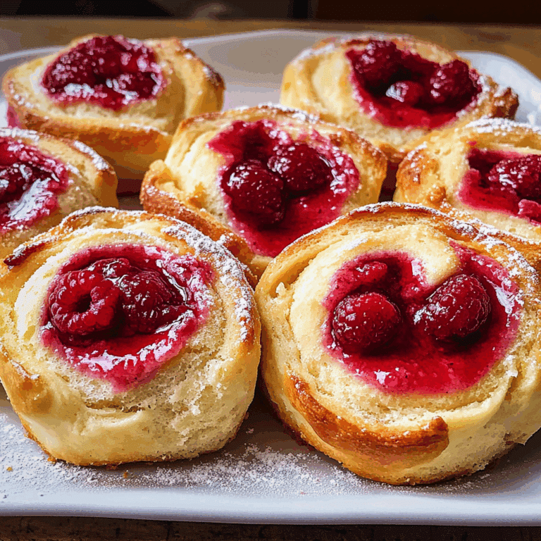 Raspberry Custard Buns
