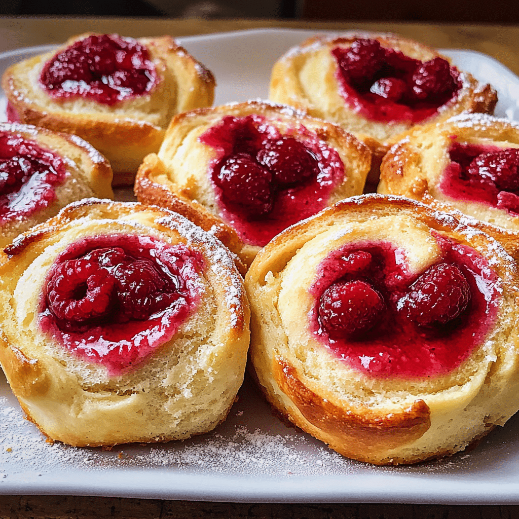 Raspberry Custard Buns