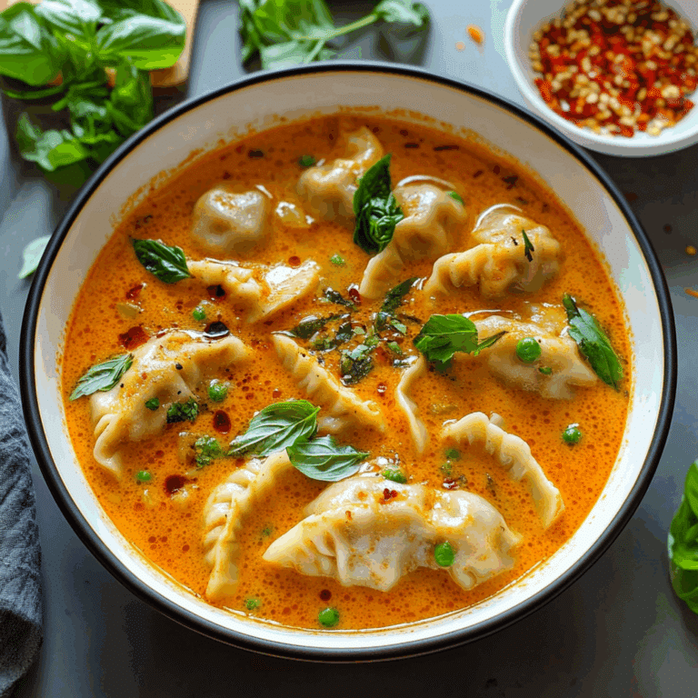 Red Curry Dumpling Soup
