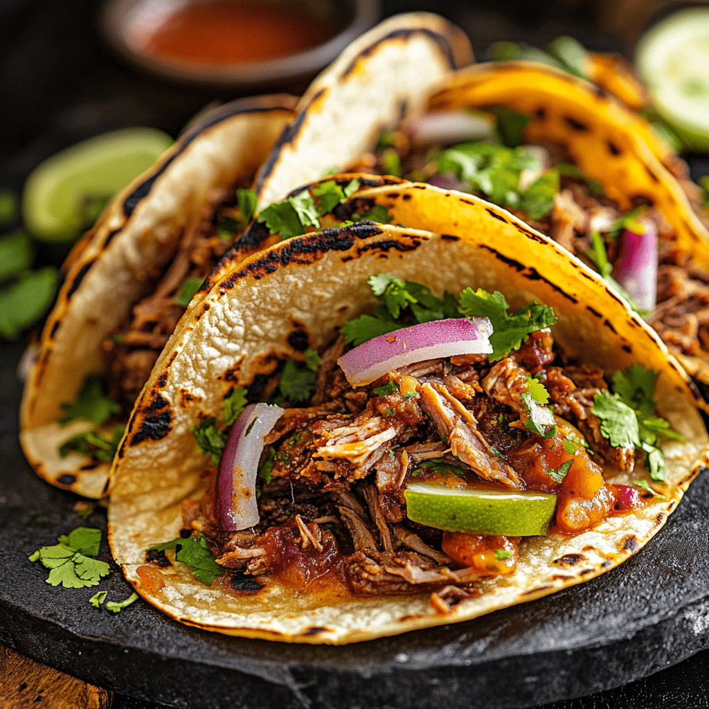 Shredded Beef Tacos with Chipotle Sauce