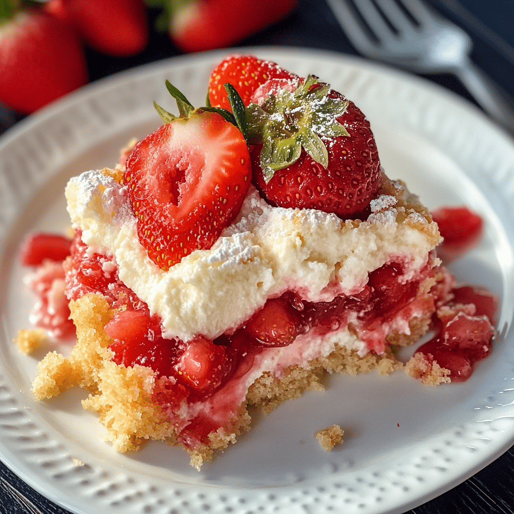 Strawberry Cheesecake Dump Cake