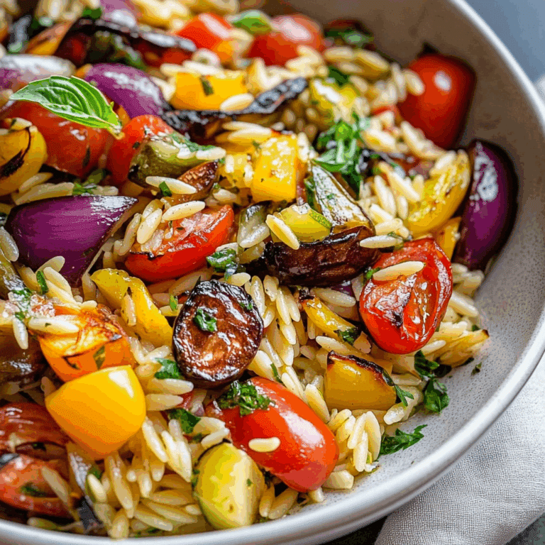 Vegan Roasted Veggie Orzo Salad