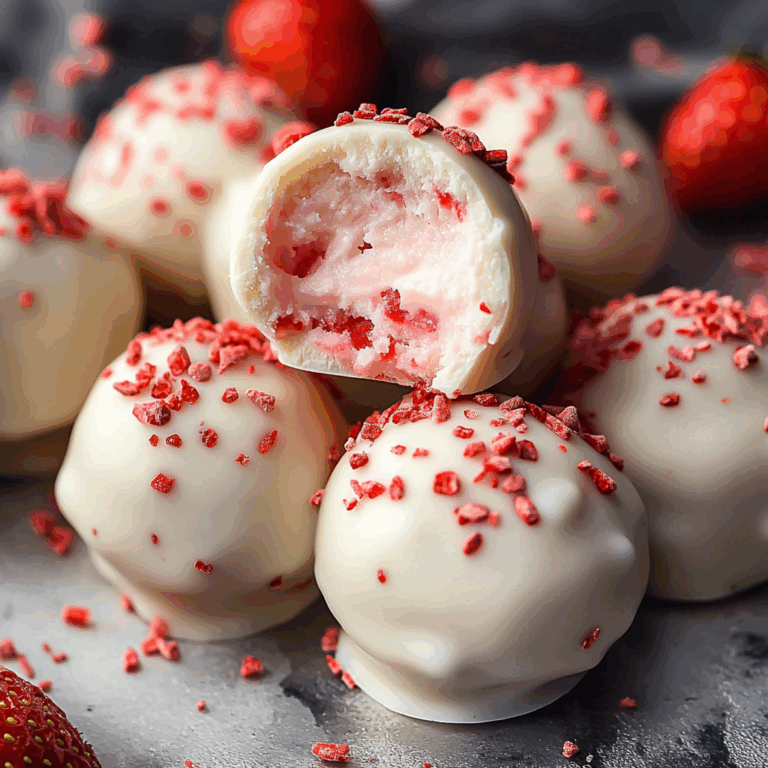 White Chocolate Strawberry Truffles