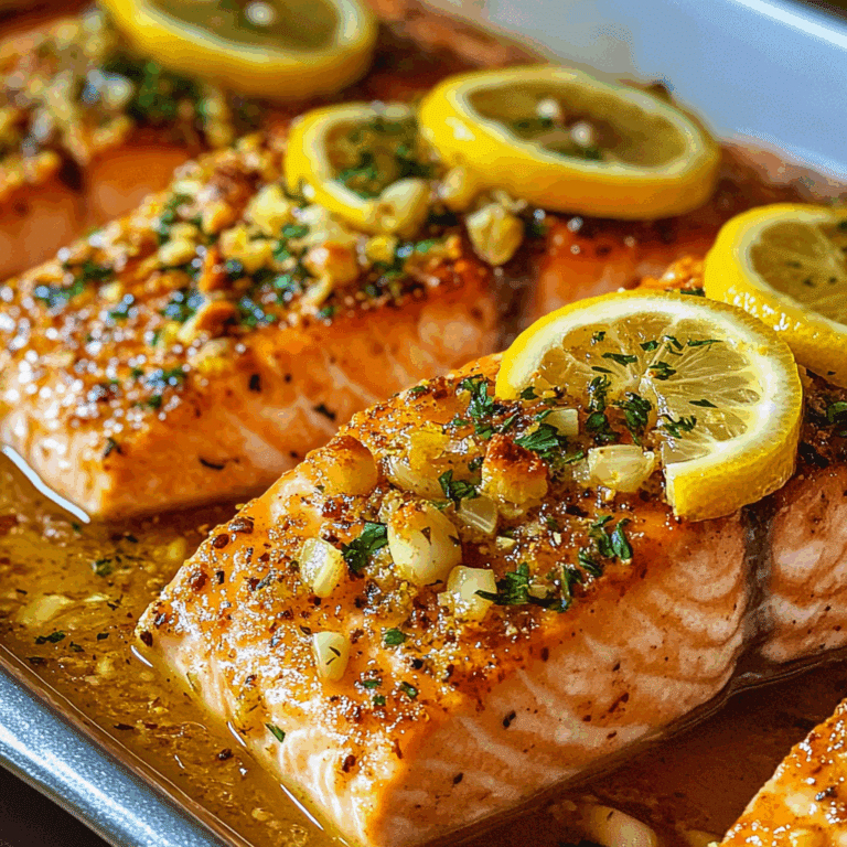 Baked Lemon Garlic Salmon