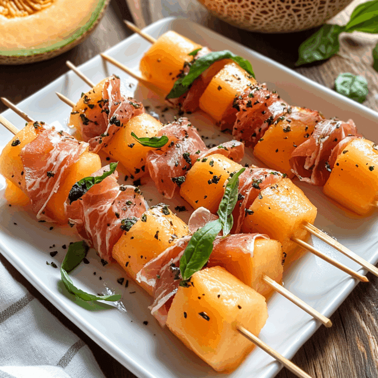 Cantaloupe Prosciutto Skewers