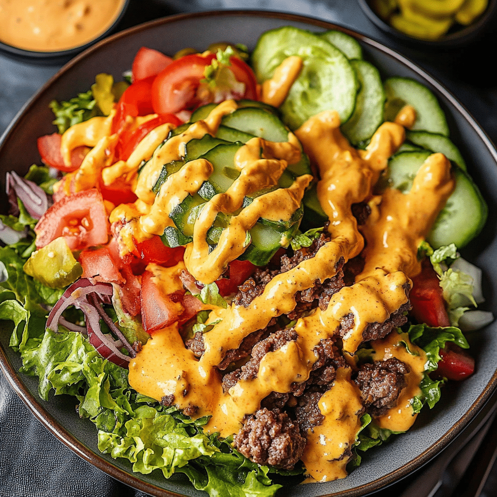 Cheeseburger Salad with Special Sauce