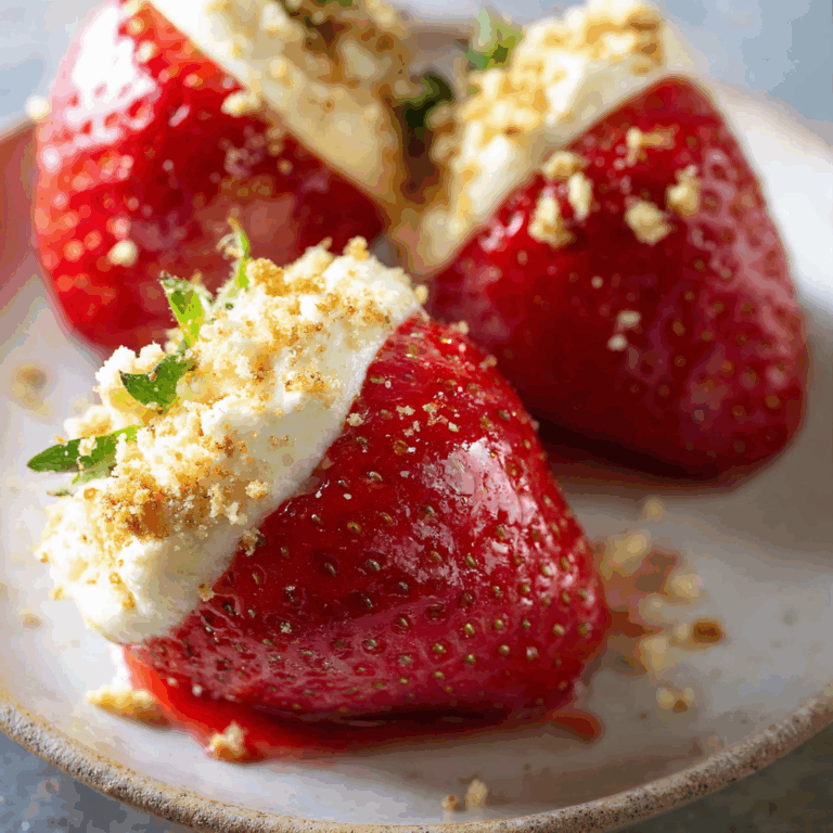 Cheesecake Stuffed Strawberries