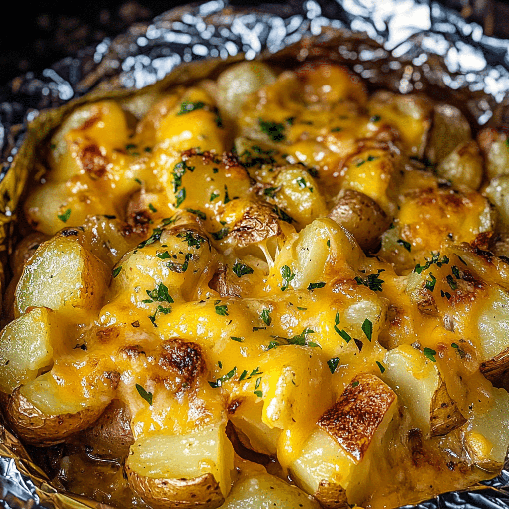Cheesy Campfire Potatoes