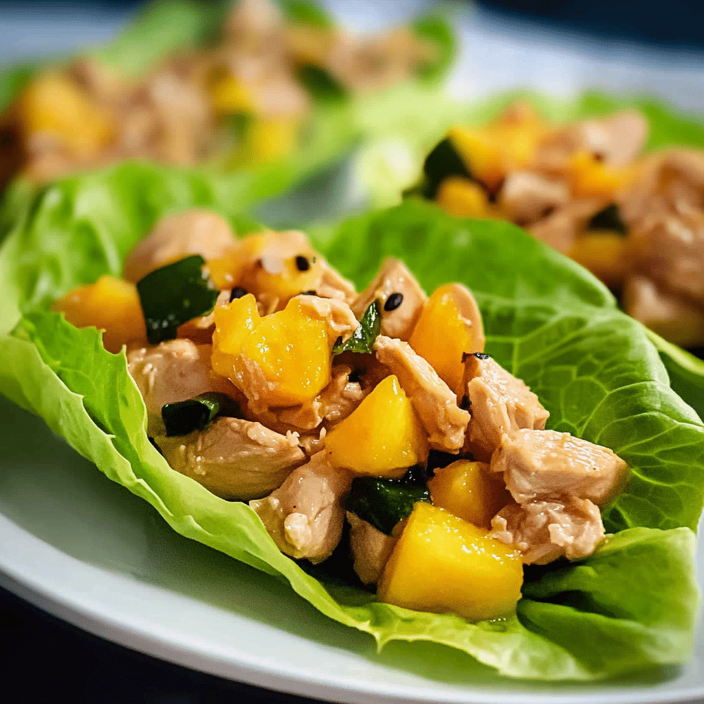 Chicken Mango Lettuce Wraps