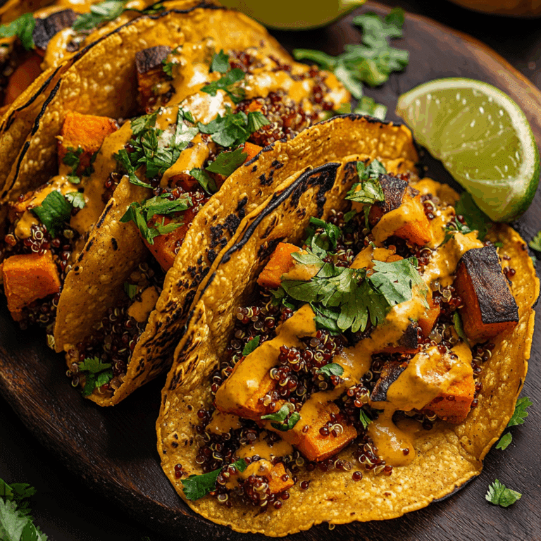 Chipotle Sweet Potato Quinoa Tacos