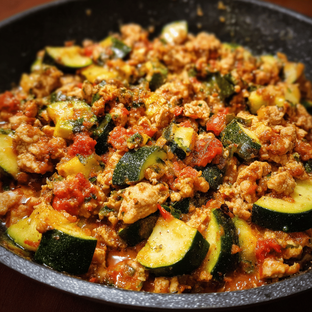 Low Carb Turkey Zucchini Skillet