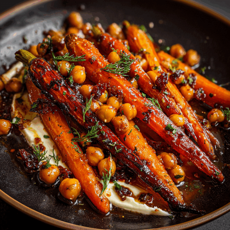 Maple Roasted Carrots with Chickpeas