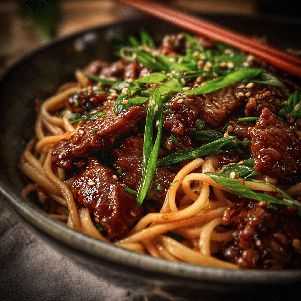 Mongolian Beef Noodles