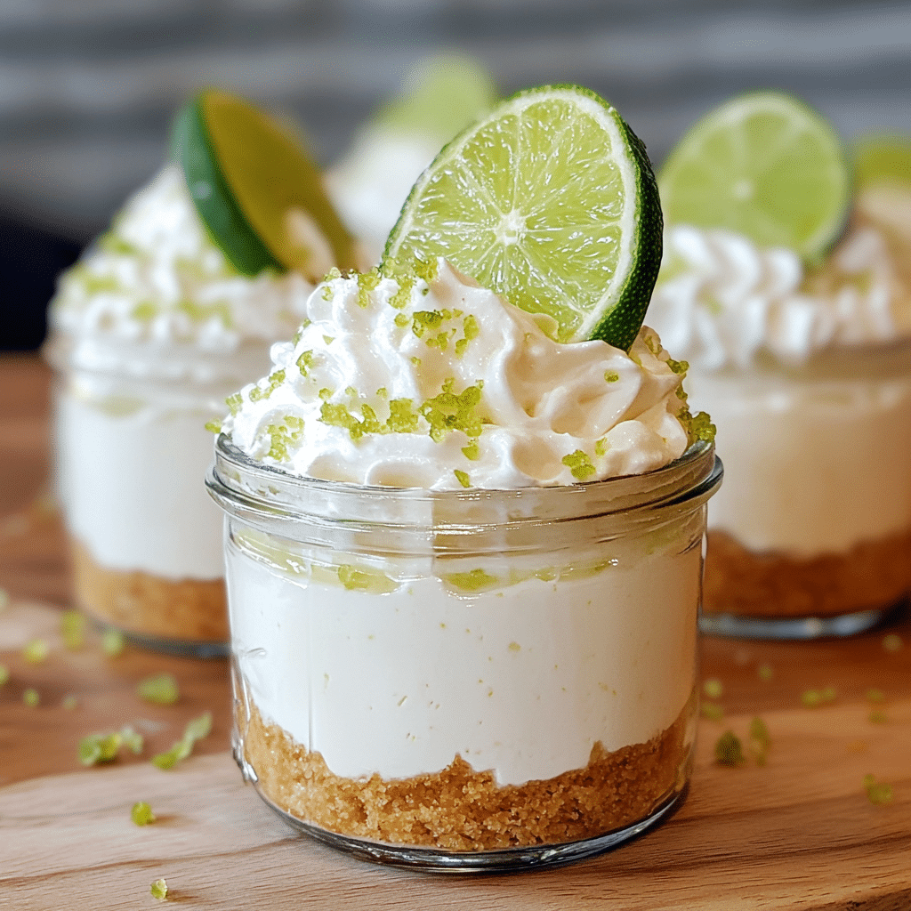 No Bake Key Lime Cheesecake Jars