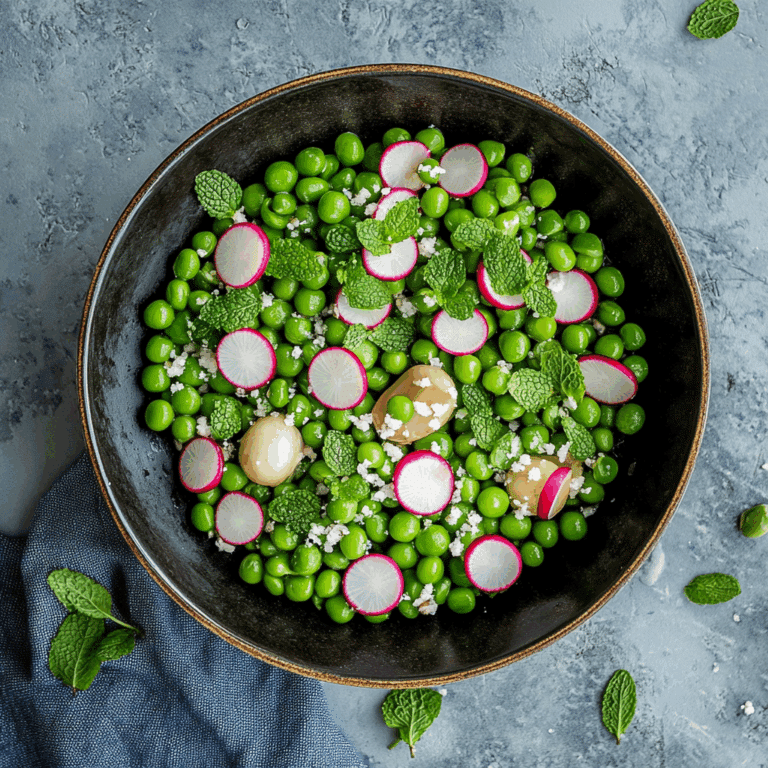 Peas with Radish & Mint