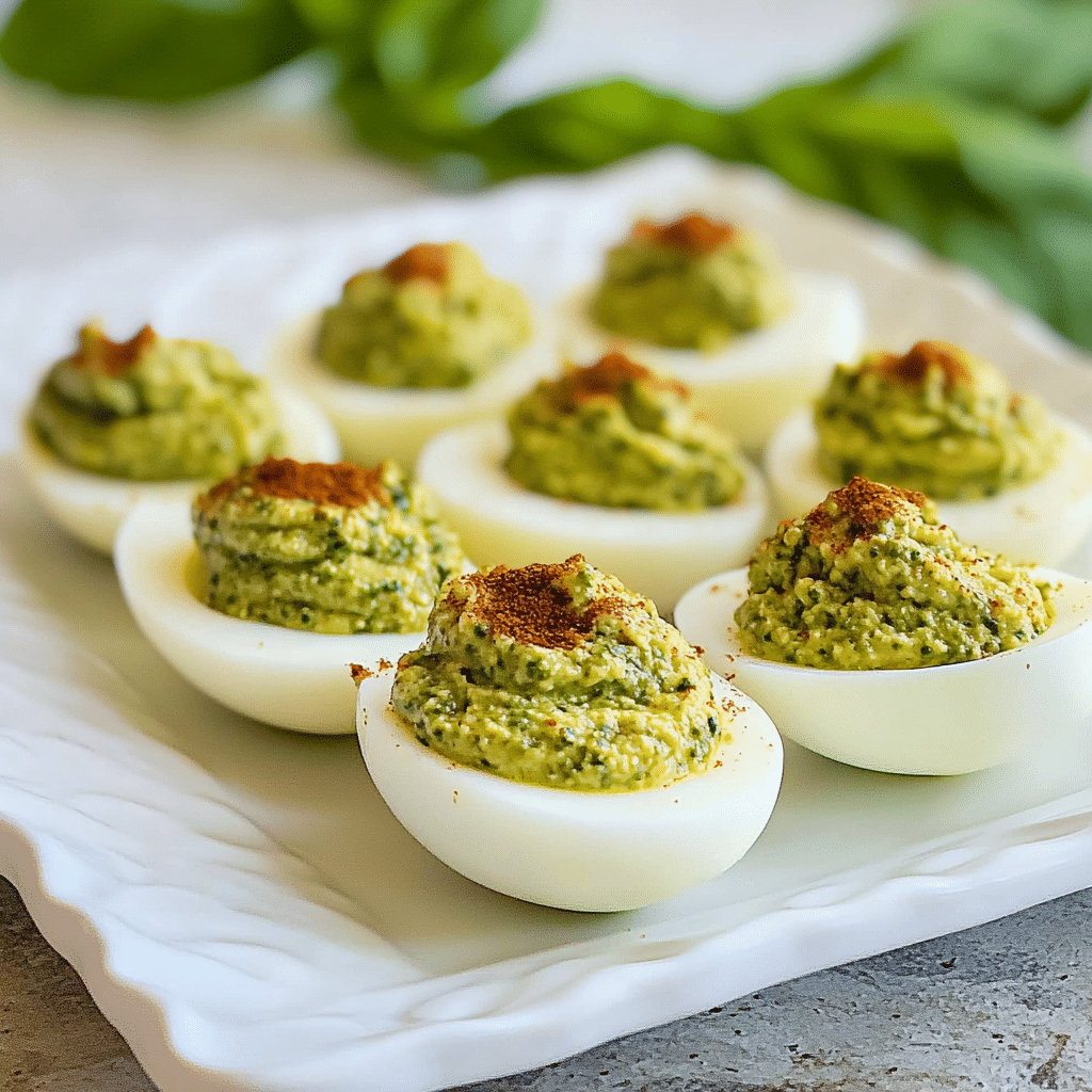 Pesto Deviled Eggs