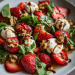Strawberry Caprese Salad with Walnuts