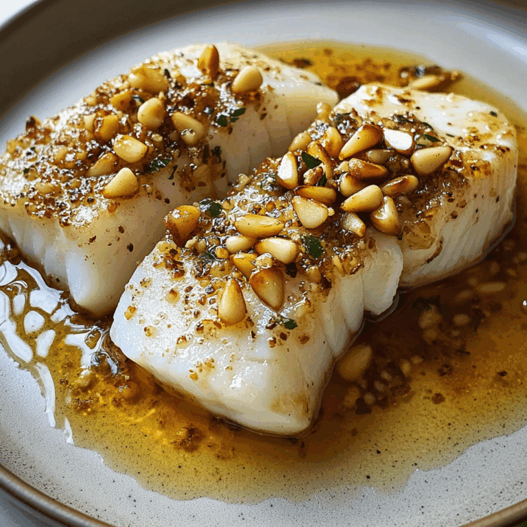 Cod With Brown Butter and Pine Nuts