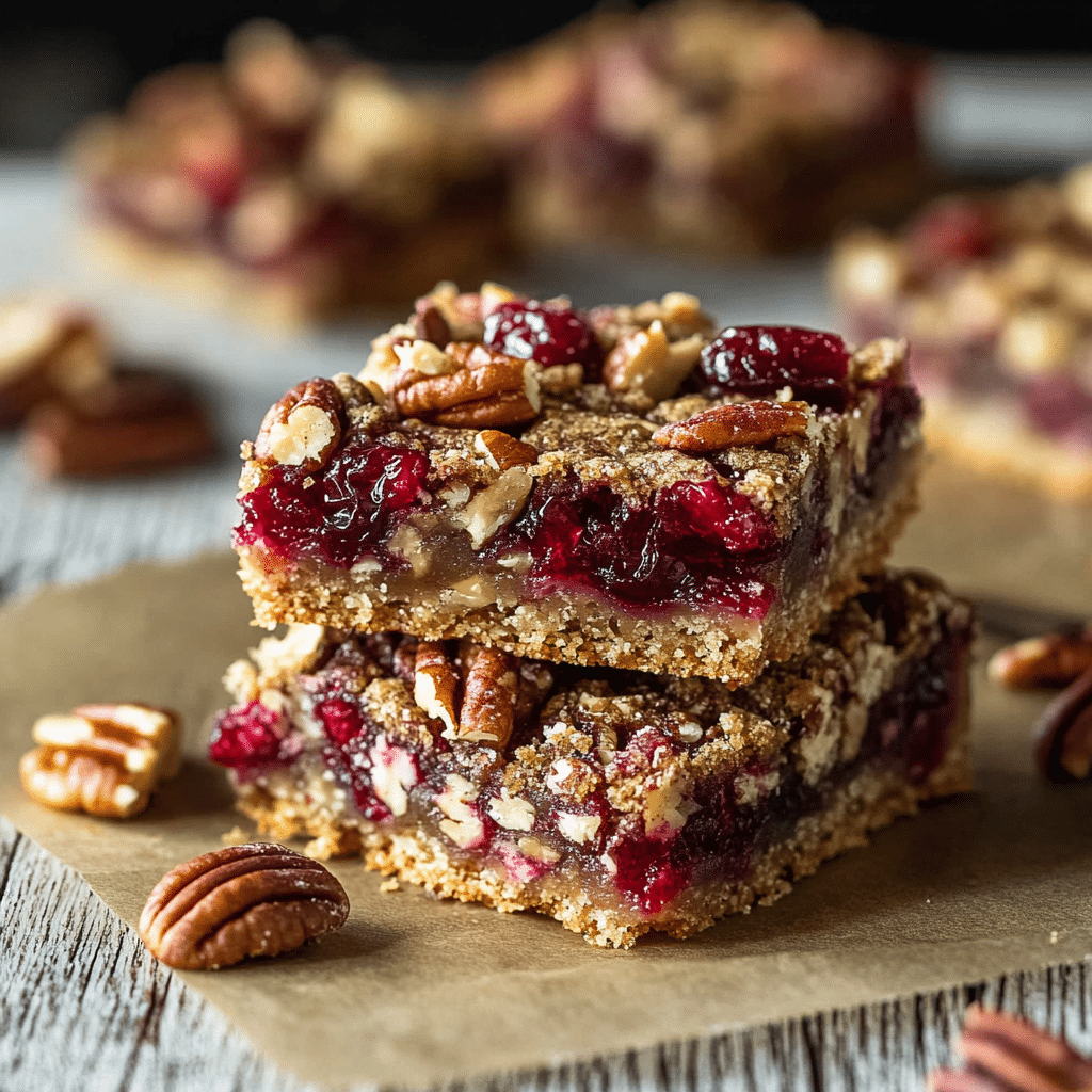 Cranberry Pecan Cookie Bars