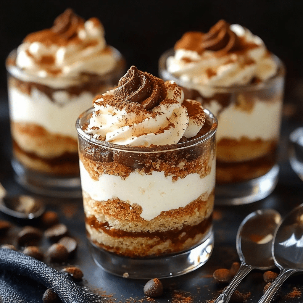 Eggless Tiramisu Trifle Cups