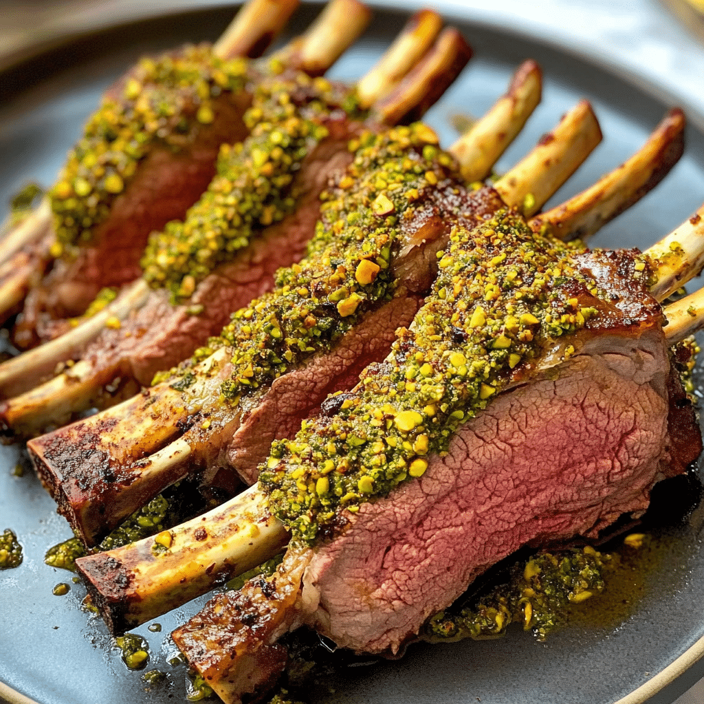 Elegant Pistachio Crusted Rack of Lamb