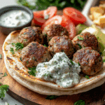 Greek Turkey Meatball Gyro with Tzatziki Recipe
