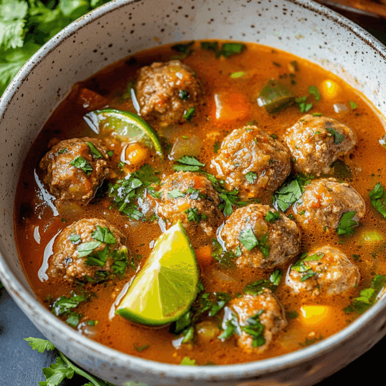 Hearty Mexican Albondigas Soup Recipe