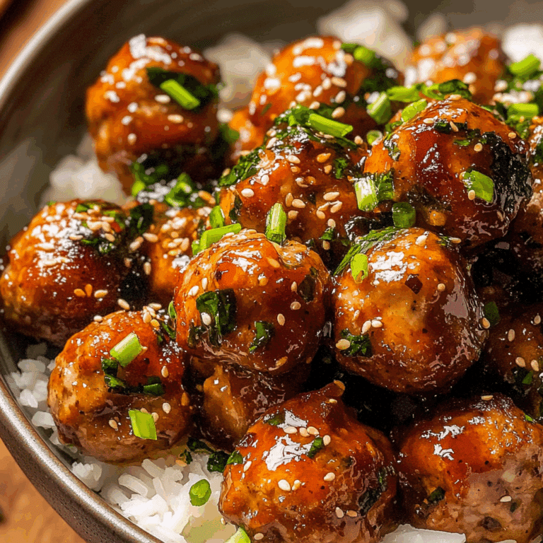 Honey Garlic Turkey Meatballs Recipe