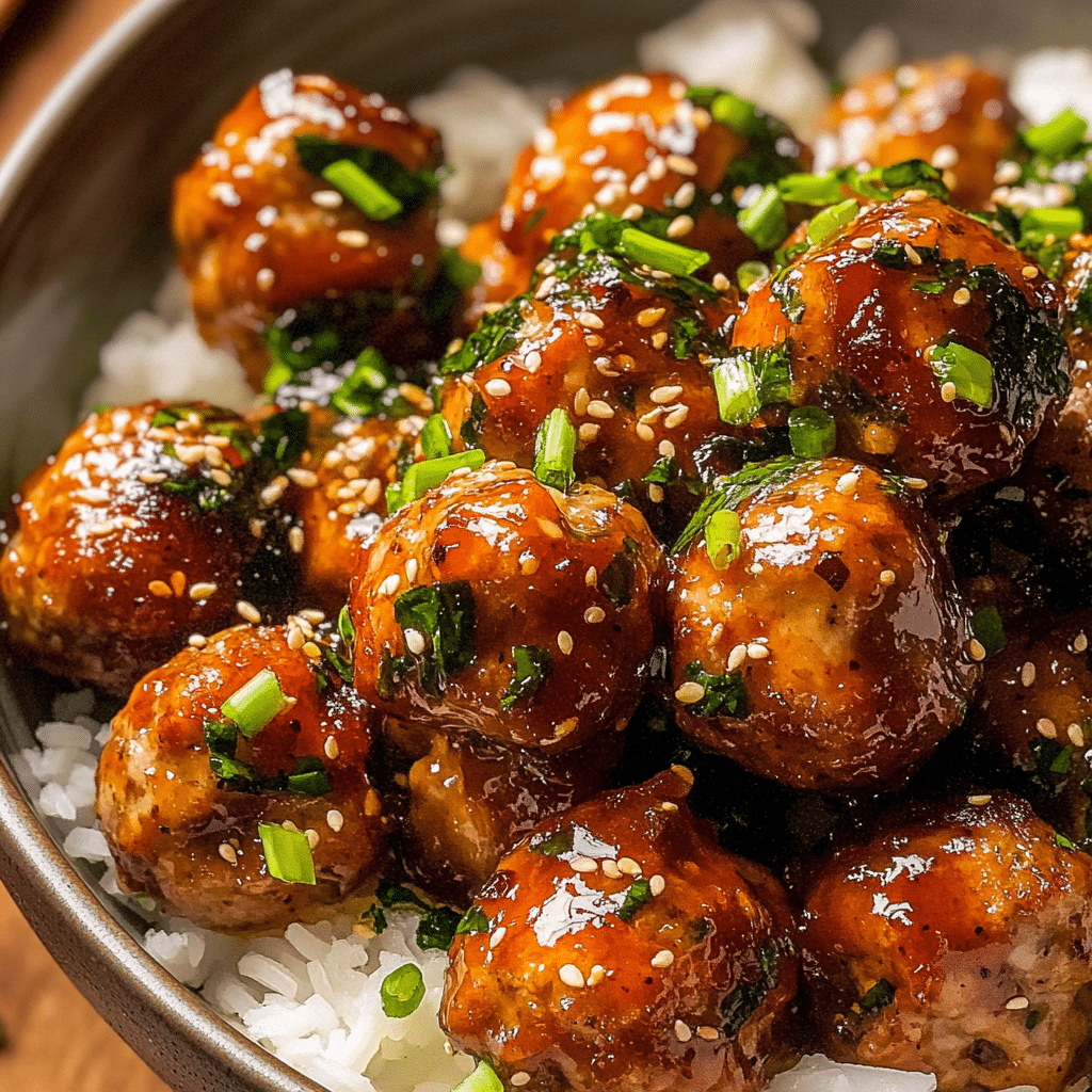 Honey Garlic Turkey Meatballs Recipe