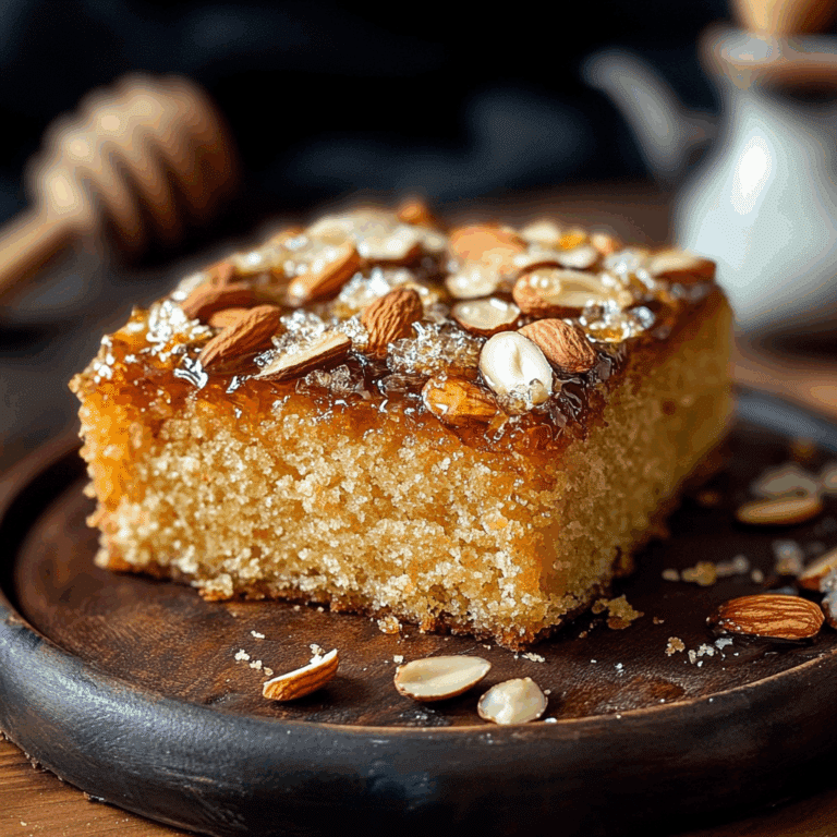Moist Honey Cake with Almonds