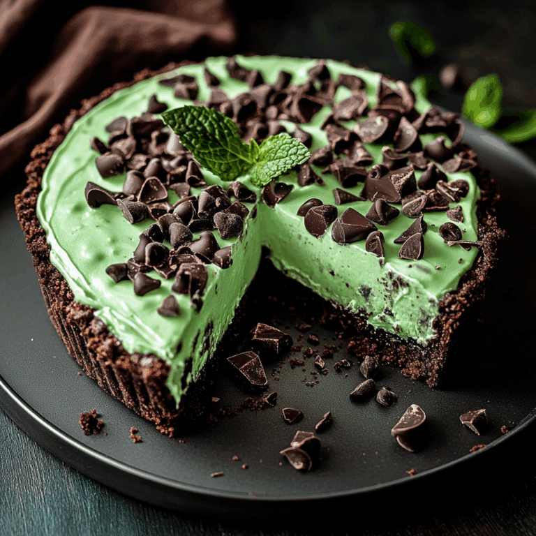 No-Bake Mint Chocolate Pie