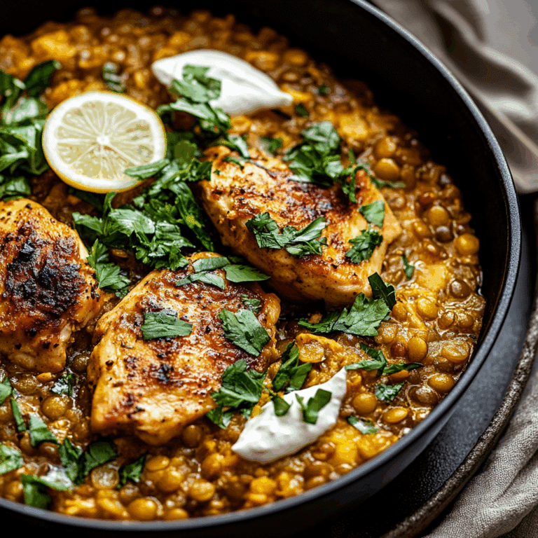 One Pot Chicken and Lentils