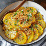 Sautéed Yellow Squash with Crispy Herb Topping