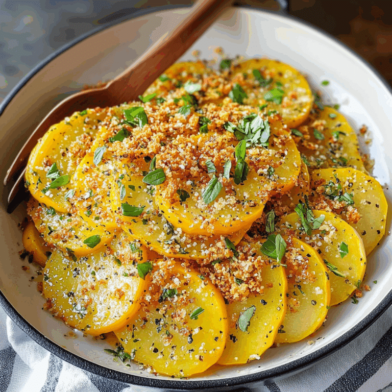 Sautéed Yellow Squash with Crispy Herb Topping