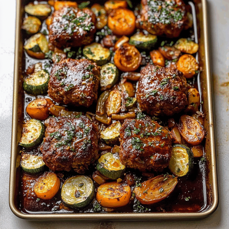 Sheet Pan Mini Meatloaf with Roasted Vegetables