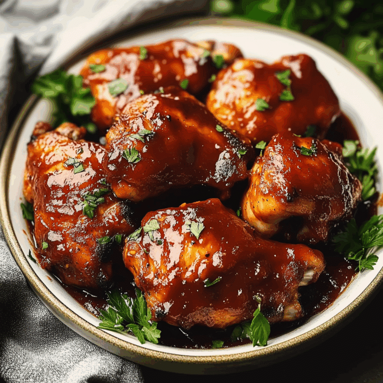 Slow Cooker BBQ Chicken Thighs