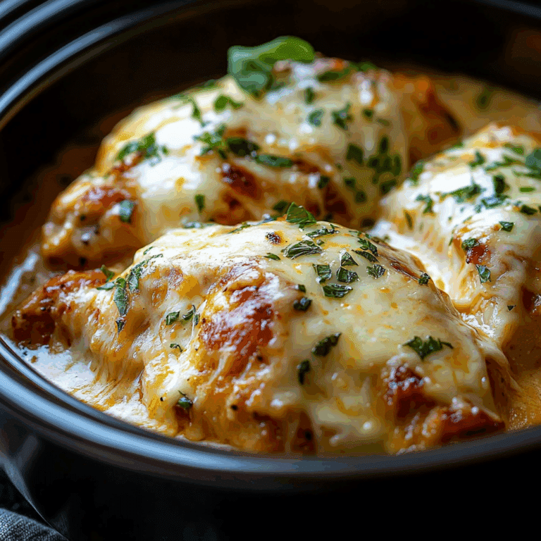 Slow Cooker Cheesy Mozzarella Chicken