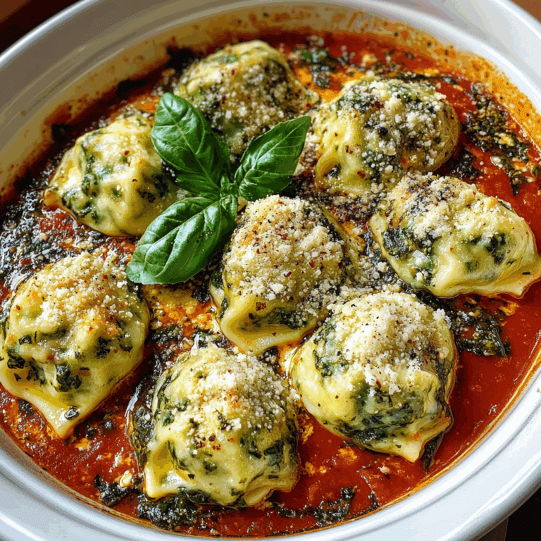 Spinach Ricotta Dumplings in Napoli Sauce