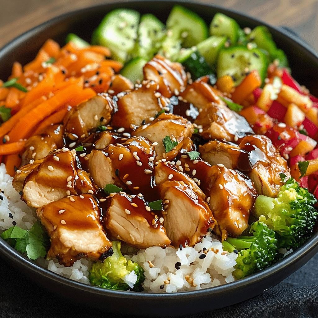 Teriyaki Chicken Veggie Bowls