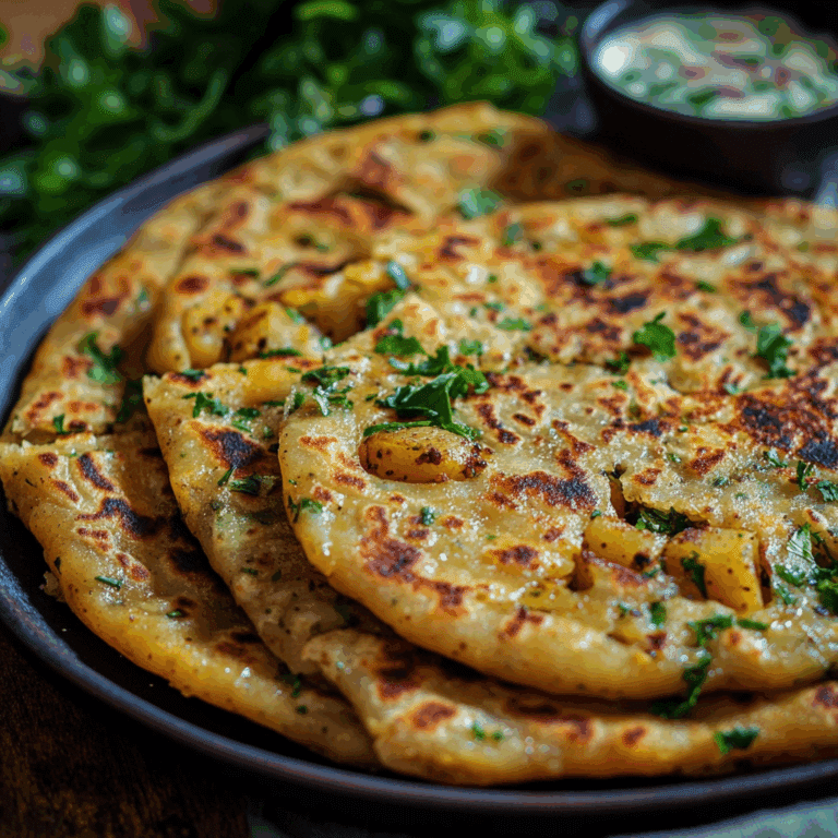 Aloo Paratha (Spiced Potato-Stuffed Flatbread)