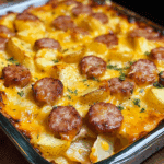 Cheesy Ranch Sausage & Potato Bake