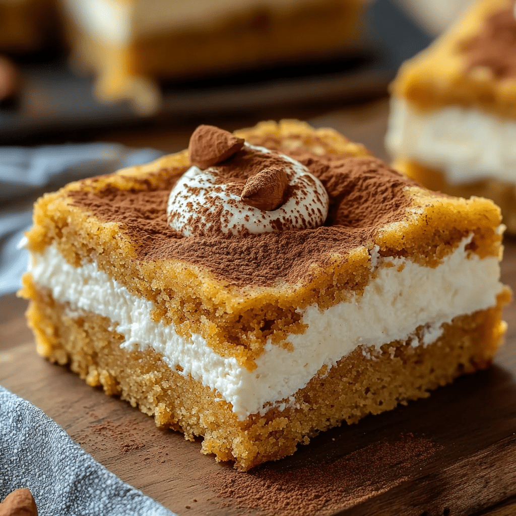 Cottage Cheese Pumpkin Spice Cake Bars