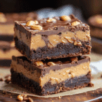 Decadent Peanut‑Butter Fudge Brownie Bars