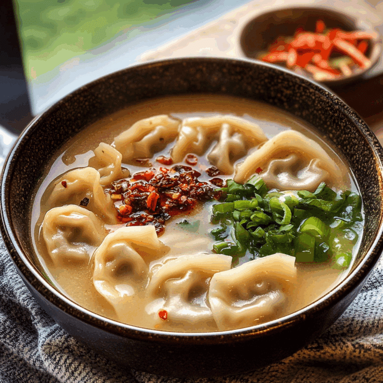 Gyoza Soup (Japanese Dumpling Soup)